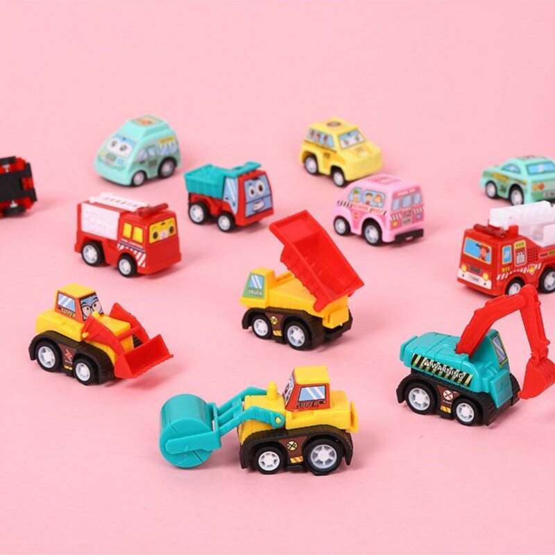 ZK20 6 قطعة/المجموعة الأطفال صغيرة التراجع سيارة لعبة البناء مركبة النار شاحنة نموذج مجموعة الفتيان هدايا عيد ميلاد عطلة