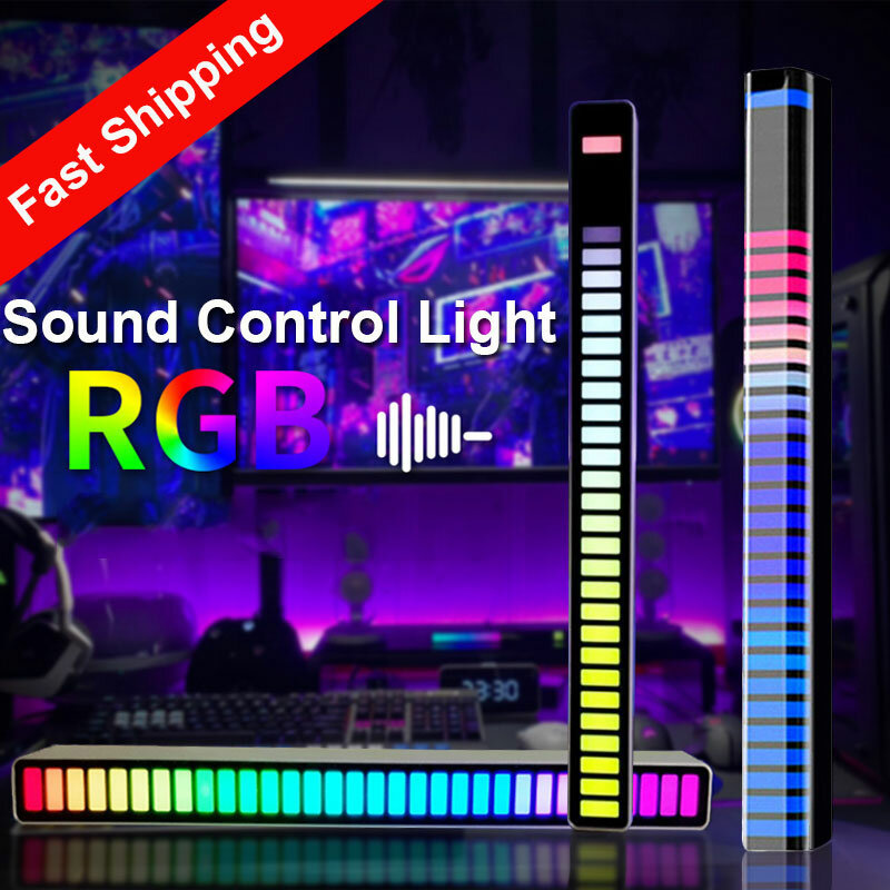 RGB الموسيقى التحكم الصوتي LED ضوء الذكية App التحكم بيك اب إيقاع جو ضوء لسيارة تلفزيون الألعاب الكمبيوتر سطح المكتب ديكور مصباح