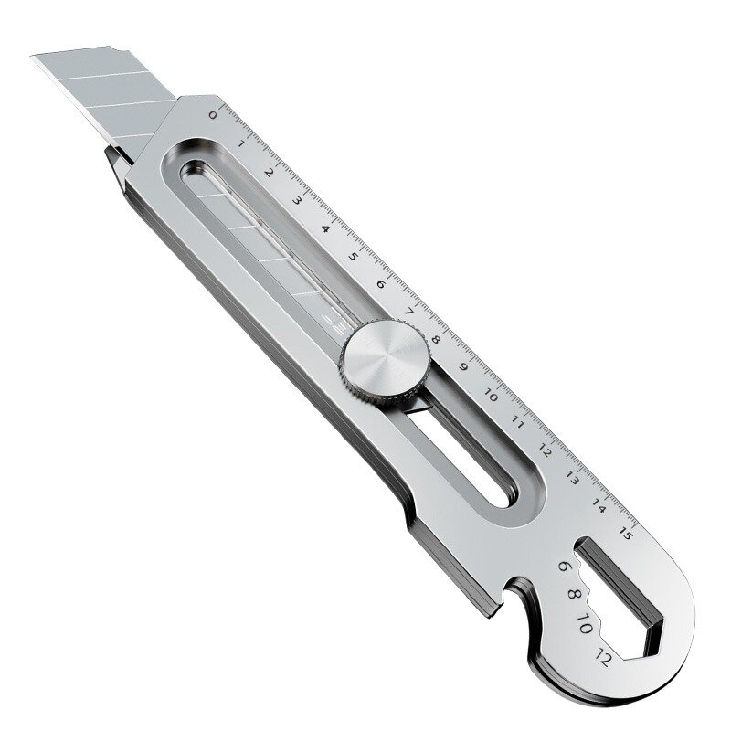 متعددة الوظائف الفولاذ المقاوم للصدأ فائدة سكين ، كبير المهنية قابل للسحب صندوق القاطع ، قسط كوتو للمنزل والمكتب ، 6 في 1 ، 25 مللي متر