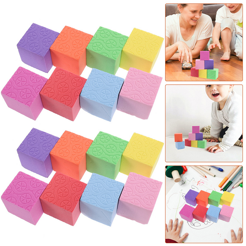 عدادات فوم ملونة لبنات بناء للأطفال ، مكعب للأطفال ، لعبة تعليمية مبكرة ، أدوات تعليمية ، مكعبات صغيرة ، 50 *