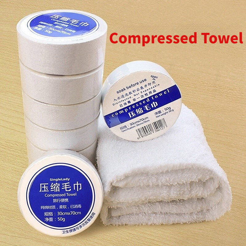 Portable Outdoor Travel Compressed Towel Cotton Compressed Towel Towel God Travel Hotel Microfiber Towel Pocket Squares