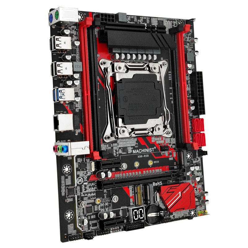 آلة RS9 X99 تدعم اللوحة الأم Xeon E5 V3 V4 LGA-3 42 dddr4 رام بأربعة قنوات وفتحة SATA PCI-E M.2