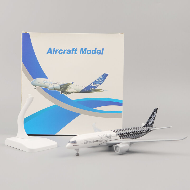 نموذج الطائرات المعدنية 20 سنتيمتر 1:400 شكل الطائرة الأصلية A350 مادة معدنية طبق الاصل مع عجلات الهبوط هدية زخرفة