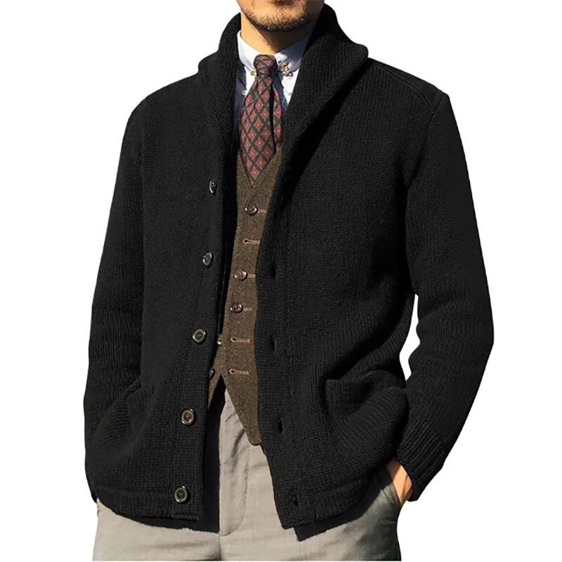 2023 الشتاء الدافئة التلبيب سترة الرجال البلوزات السترات الرجال سليم صالح محبوك Sweatercoat سميكة سترة سترة معطف الرجال