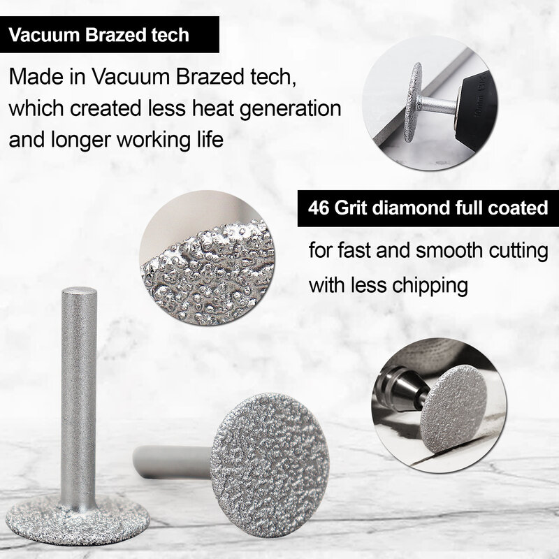 DIATOOL 2pcs Vacuum brazed Diamond Discs Diamond Saw Blade For Cutting Grinding Engraving Granite Marble Concrete