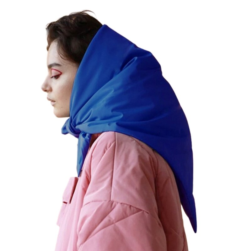 الشتاء الدافئ الحجاب الإناث مقنعين قبعة أسفل القطن قبعة منتفخة للرياضة في الهواء الطلق