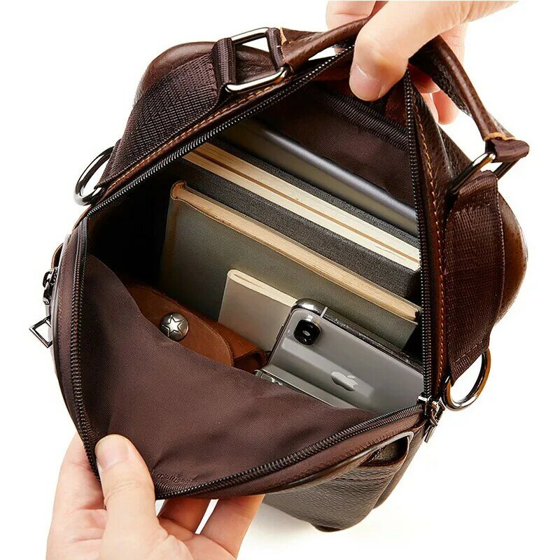الرجال حقيبة يد جلدية طبيعية للكمبيوتر اللوحي الذكور جلد طبيعي حقيبة كتف الرجال الصغيرة السفر رسول حقائب كروسبودي حمل