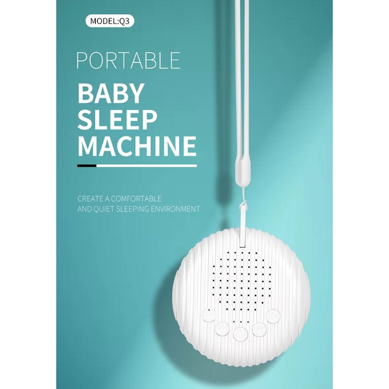 آلة الضوضاء البيضاء مع 10 أصوات طبيعية إيقاف مؤقت للعناية بالطفل جهاز علاج النوم المهدئ