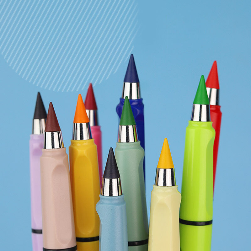 قلم رصاص ملون قابل للمسح لرسم ورسم فني ، قلم كتابة غير محدود ، عبوات سحرية ، لوازم مدرسية ، 12 قطعة