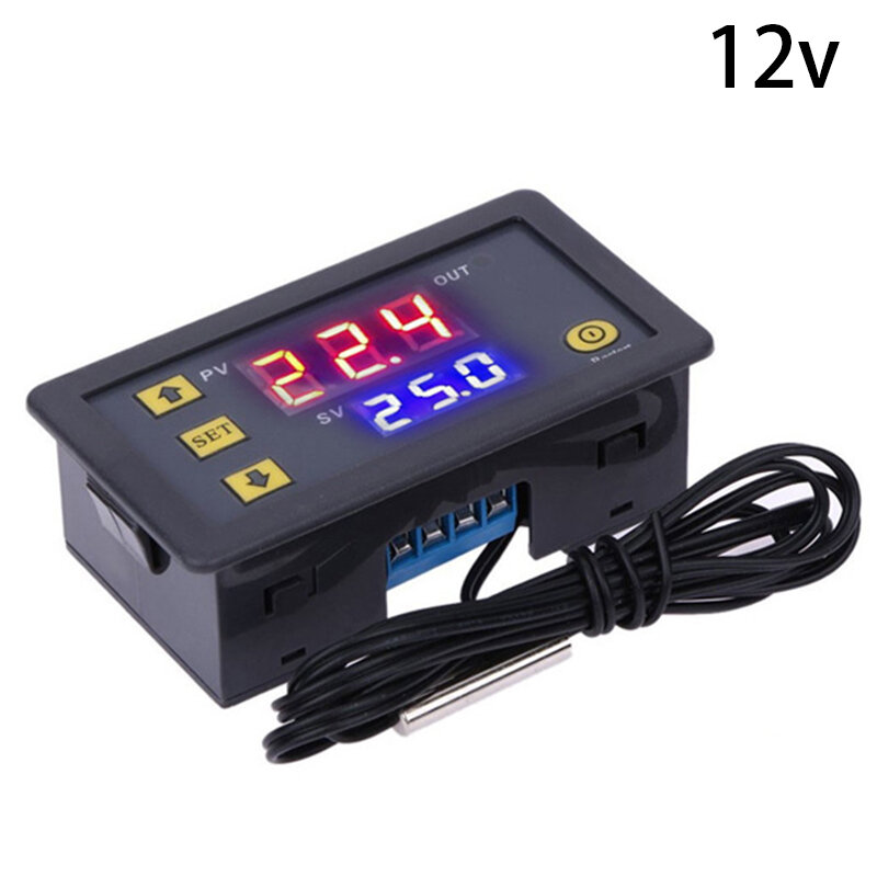 جهاز تحكم رقمي في درجة الحرارة 12 فولت/24 فولت/110 فولت-220 فولت جهاز تنظيم وتبريد وتبريد ومقياس لدرجة الحرارة