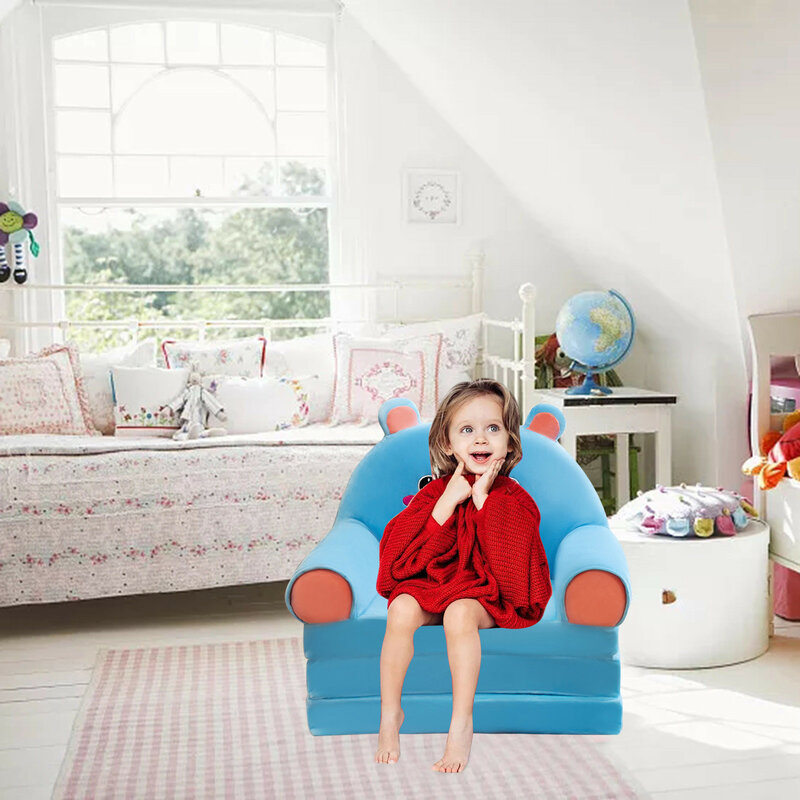 طوي طفل أريكة مسند الظهر غطاء كرسي أفخم لطيف الكرتون الأطفال كسول أريكة الوجه مفتوحة غطاء أريكة لغرفة المعيشة غرفة نوم