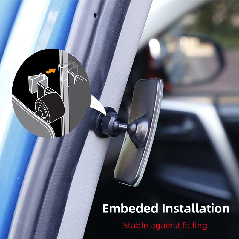 مرآة للمكفوفين للسيارة عالية الدقة محدبة مرآة مربعة 360 زاوية واسعة قابلة للتعديل مرآة جانبية لخلفية السيارة مراة مساعدة لوقوف السيارات