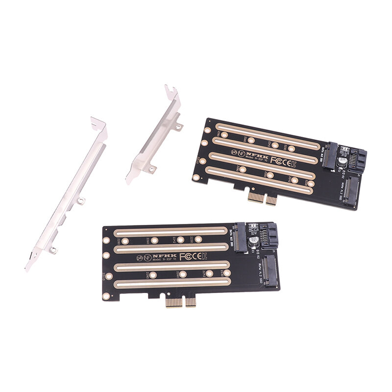 1 قطعة NVMe M.2 SSD إلى PCIe 3.0 4.0x4 ، SATA M.2 SSD إلى محول SATA ثنائي الغرض مع حامل