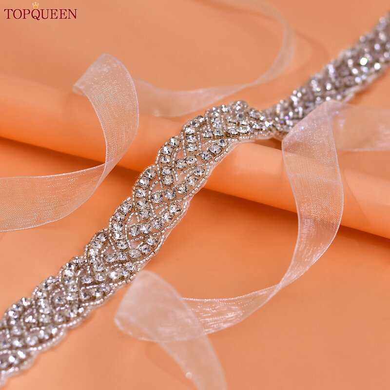 توبكوين-وشاح زفاف فاخر ، أحزمة حجر الراين اللامع لفستان رسمي ، مقاس كبير ، حزام ماسي ، زين ، S216