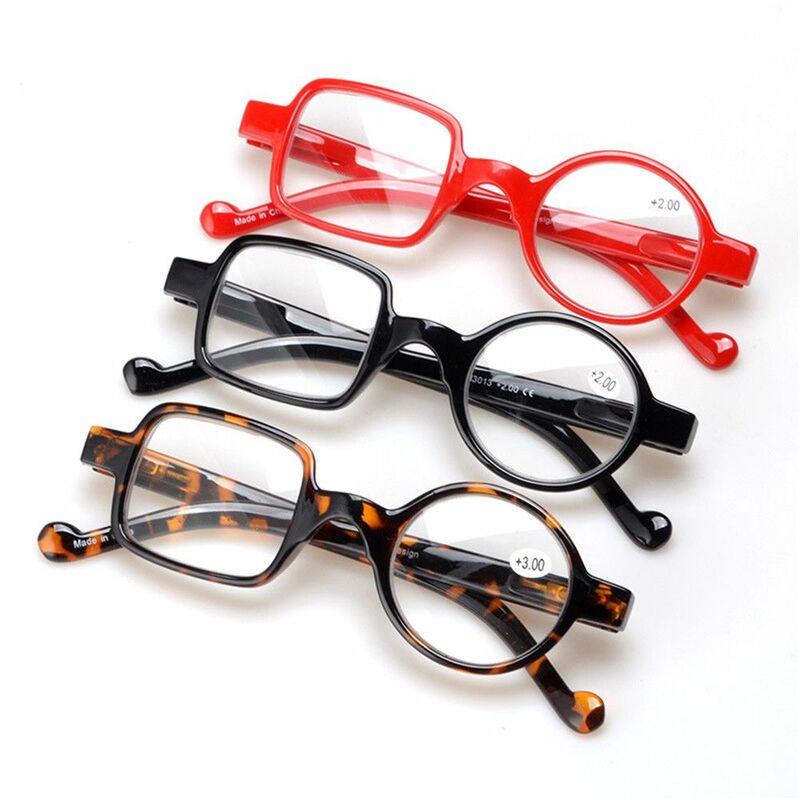 غير النظامية مربع و إطار دائري نظارات القراءة للرجال والنساء ، عالية الوضوح عدسة ، الشيخوخي نظارات ، تصميم الأزياء