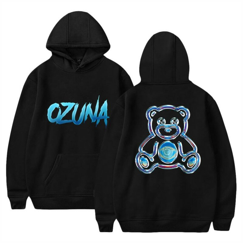 Ozuna Bear طباعة هوديي للرجال والنساء ، سويت شيرت ميرش ، كم طويل ، ملابس الشارع بهودي ، أزياء غير رسمية ، الشتاء