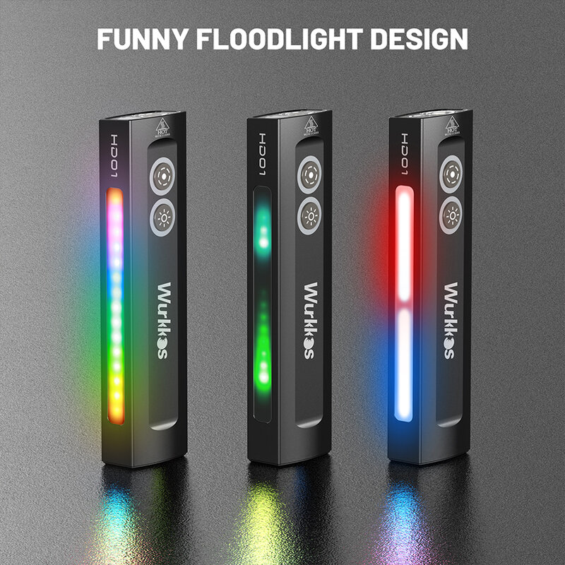 مصباح يدوي متعدد الوظائف مع شعاع أخضر ، ضوء أبيض ، مصابيح جانبية بألوان RGB ، مقاومة للماء IP65 ، المشي لمسافات طويلة ، من من من من من نوع LM