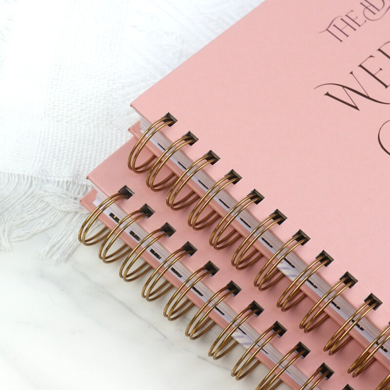 مخصص مخطط الزفاف طباعة كتاب غلاف مقوى ، دفتر بغلاف مقوى ، بالألوان الكاملة