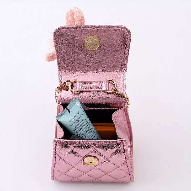 حقيبة جلدية عصرية مع اللؤلؤ للأطفال ، حقيبة يد الكرتون كتف واحد ، بسيطة ومتعددة الاستخدامات ، الأكثر مبيعا ، جديد