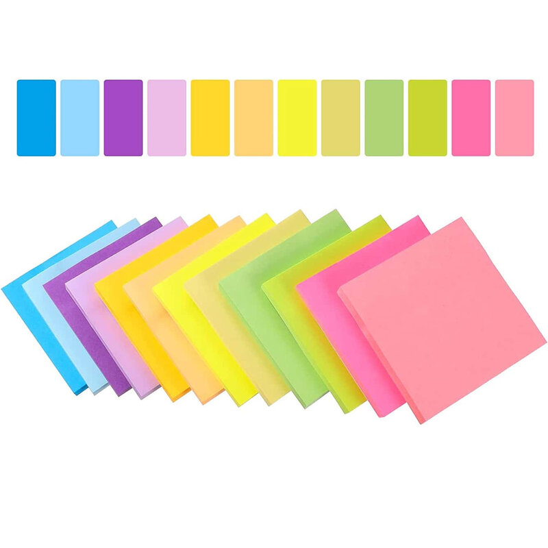 الفلورسنت لون لوحة مذكرة لزجة ، 6 قطعة ، 3x3 بوصة ، ملصقات ، مخطط ، المفكرة ، مذكرة الوسادة ، المدرسة واللوازم المكتبية