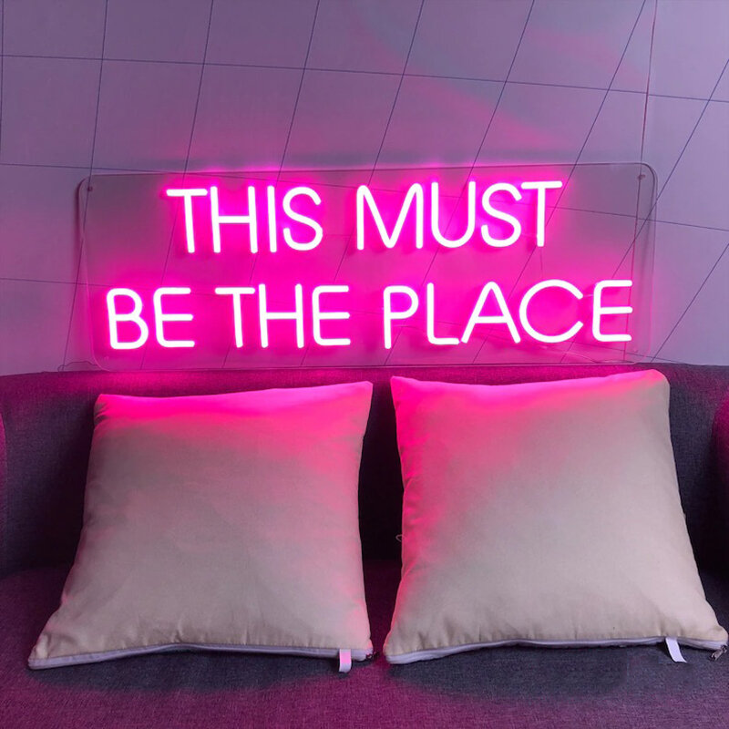 يجب أن يكون هذا المكان النيون علامات لغرفة النوم جدار ديكور مصباح ليد حتى علامات كبيرة الوردي النيون ضوء علامة الكلمات أضواء