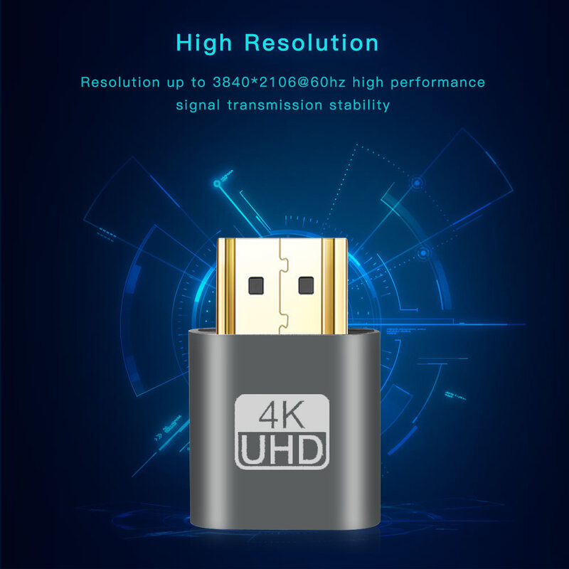 محول عرض افتراضي متوافق مع HDMI 4K مناسب بدون رأس ديسبلايبورت دمية عرض التوصيل إيد محاكي للفيديو بيتكوين التعدين دب