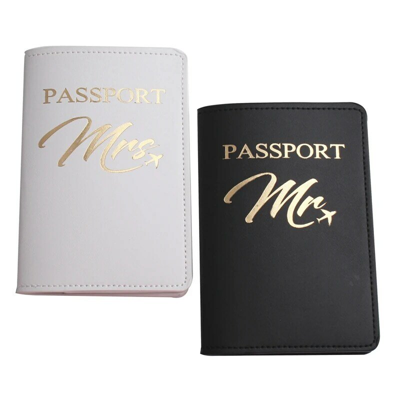 السيد Mrs عاشق زوجين غطاء جواز السفر التطريز رسالة النساء الرجال السفر جواز سفر غطاء حامل حقيبة سفر CH26