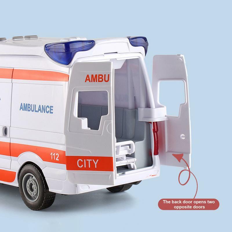 سيارة إسعاف لعبة مع أضواء وصوت ، تشمل نقالة السيارة ، المرح والتعليم للفتيان والفتيات ، الأطفال من 3 إلى 8 سنوات
