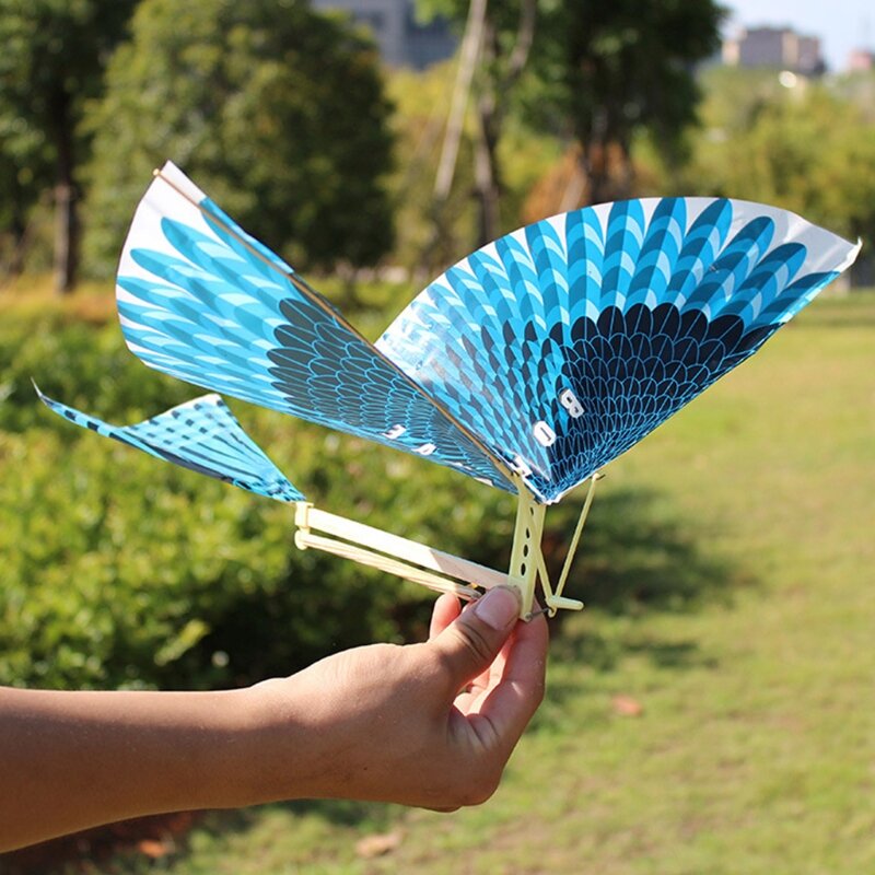 10 قطعة شريط مطاطي مرن يعمل بالطاقة الطائرة الورقية لعبة أطفال مضحكة هدية في الهواء الطلق دروبشيب