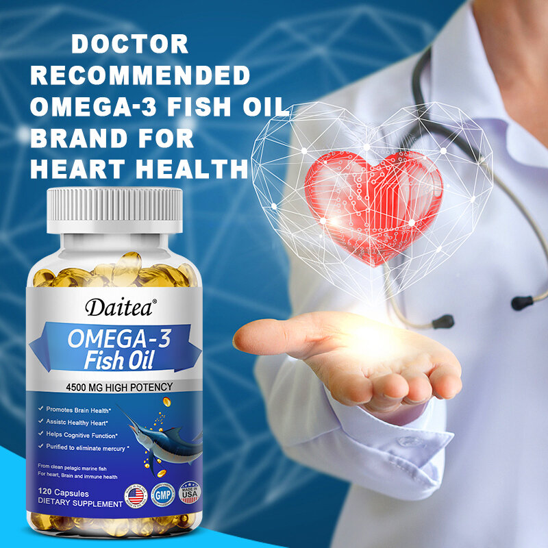 زيت السمك أوميغا-3-يقلل من القلب ، ويحسن إجهاد القلب والعين ، والوظيفة المعرفية ، والقدرة المعرفية والتعلم