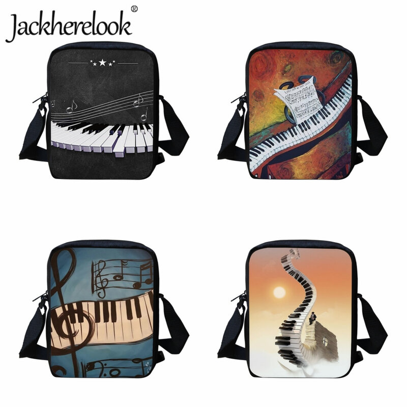 حقيبة أطفال للمدرسة من Jackherelook حقيبة كتب فنية على شكل بيانو حقيبة كتف عصرية للأطفال حقائب كروس للطلاب حقائب سفر غير رسمية