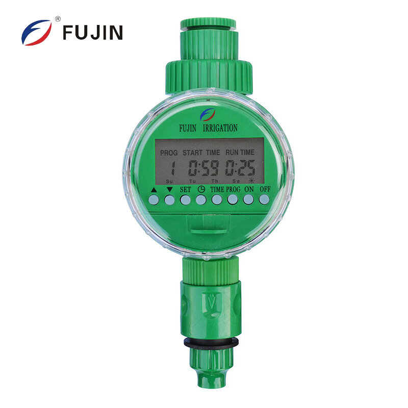 FUJIN LCD الري المنزلي الإلكتروني ، وحدة تحكم في المياه ، مؤقت ري رقمي أوتوماتيكي ، جهاز ري الحدائق
