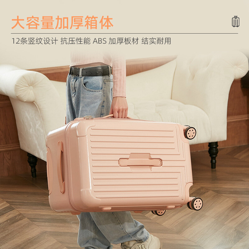 PLUENLI-حقيبة أمتعة كبيرة للإناث ، تصميم طالب ، علبة كلمة مرور ، حقيبة تروللي