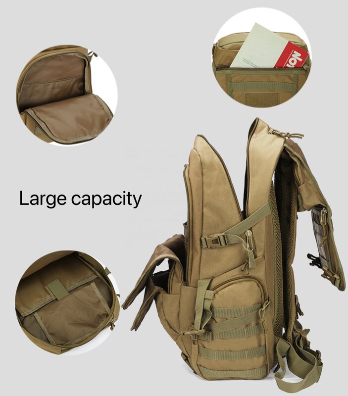 حقيبة ظهر للرجال للسفر في الهواء الطلق ، حقيبة ظهر للتخييم ، حقيبة ظهر مموهة من أكسفورد للتنزه على الجبال 900D