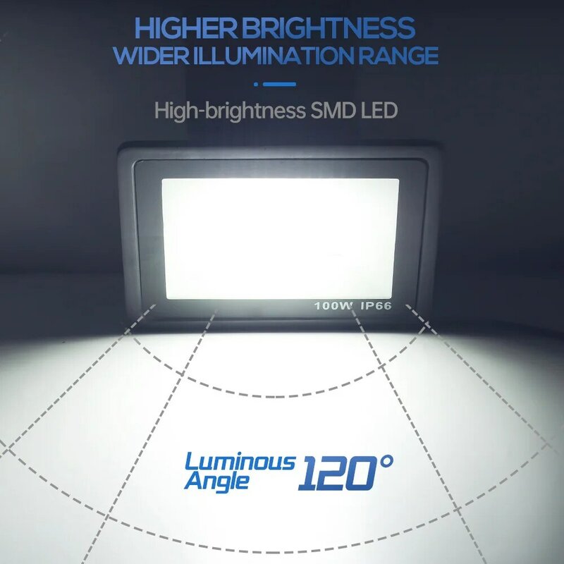 200 واط LED كشاف ضوء 10 واط 20 واط 30 واط 50 واط سطوع عالية IP66 مقاوم للماء إضاءة ليد خارجية بقعة ضوء إضاءة مشروع مصابيح الكشافات