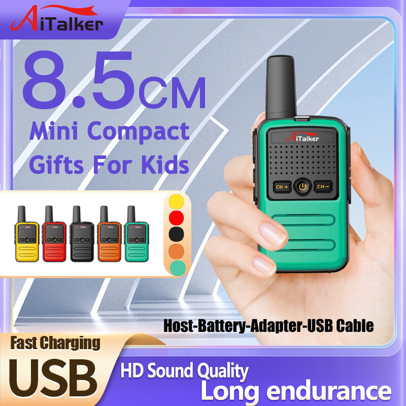 جهاز إرسال واستقبال AiTalker Mini 1 ~ 5 كجم UHF جهاز إرسال واستقبال يعمل في اتجاهين مع ترخيص جديد وجديد جهاز إرسال واستقبال لاسلكي لاسلكي
