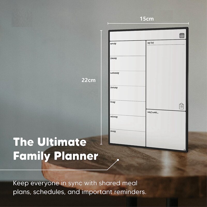 السبورة المغناطيسية للثلاجة ، لوحة بيضاء ، مذكرة ، مخطط الأسرة ، التقويم ، وجبة ، قائمة التسوق ، دائم ، مخطط الأسرة