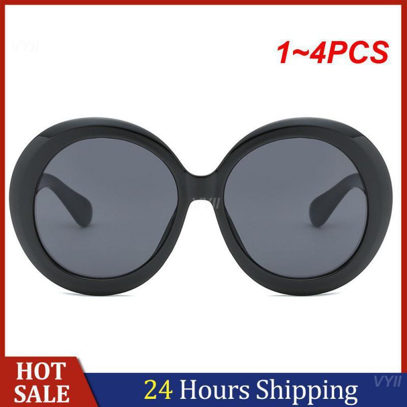 نظارات شمسية مستديرة كلاسيكية بإطار كبير ، حماية من الشمس ، رياضات خارجية ، مصمم علامة تجارية ، عتيق ، 1-4 * *