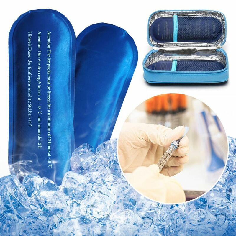 حقيبة تبريد الأنسولين السكري القابلة لإعادة الاستخدام ، حزمة الجليد هلام الباردة ، حامي حبوب منع الحمل المبردة حزمة الجليد ، منظم العزل برودة ، 90g