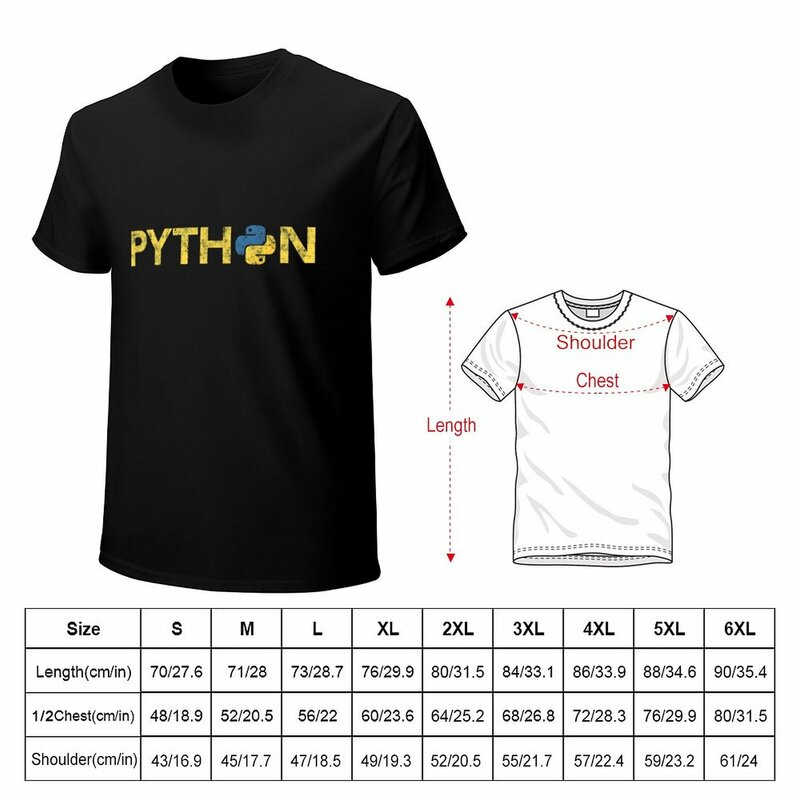 Python Programmer Retro Style T-Shirt custom t shirt quick drying t-shirt Men's t shirts