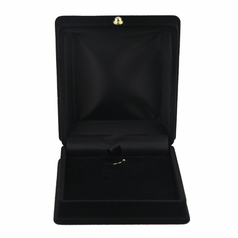 1 قطعة قلادة مخملية يدوية مجوهرات هدية صندوق عرض حلقة سوار حقيبة للتخزين أسود