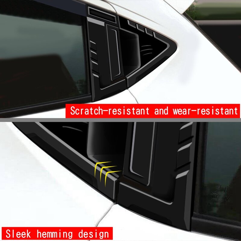 نافذة السيارة الخلفية مثلث مصراع كوة ، غطاء تشذيب ، أسود لامع ، فتحة جانبية لهوندا HRV ، صحافة ، صوفي ،