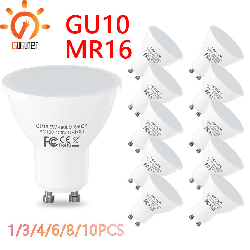 1-10 قطعة 12 واط 9 واط 6 واط 3 واط LED بقعة ضوء GU10 LED لمبة LED مصباح 220 فولت الأضواء MR16 Lampada GU5.3 الذرة ضوء لمبة gu 10 أمبولة 2835