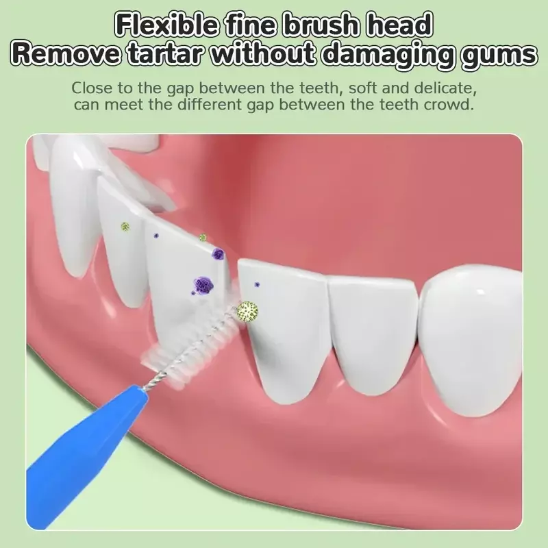 تقويم الأسنان دفع وسحب فرشاة بين الأسنان ، تنظيف بين الأسنان ، العناية بالفم ، I-نوع ، دفع ، خيط تنظيف الأسنان ، 0.6 مللي متر-1.5 مللي متر ، 80 قطعة لكل صندوق