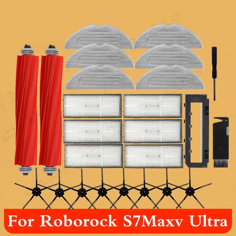 Roborock-S7 MaxV Plus فرشاة الجانب الرئيسي ، ممسحة ، فلتر Hepa ، كيس الغبار ، اكسسوارات الروبوت ، الأجهزة المنزلية ، الترا S7 برو ، S7 ماكس