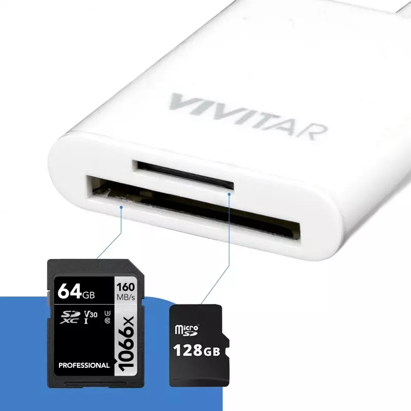 Vivitar-قارئ بطاقة فلاش مدمج ، SD المحمول ، مايكرو SD