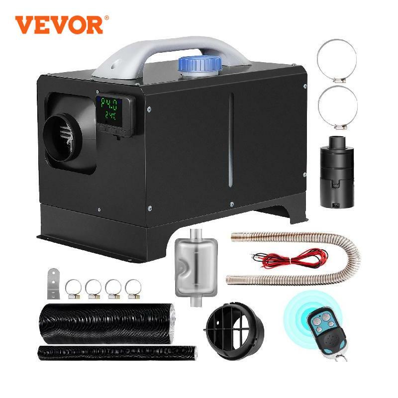 سخان هواء ديزل من VEVOR بقدرة 3 / 5 / 8KW بقدرة 12 فولت سخان صغير الكل في واحد مع مفتاح كاتم صوت LCD جهاز تحكم عن بعد لحافلة السيارات وشاحنات RV SUV