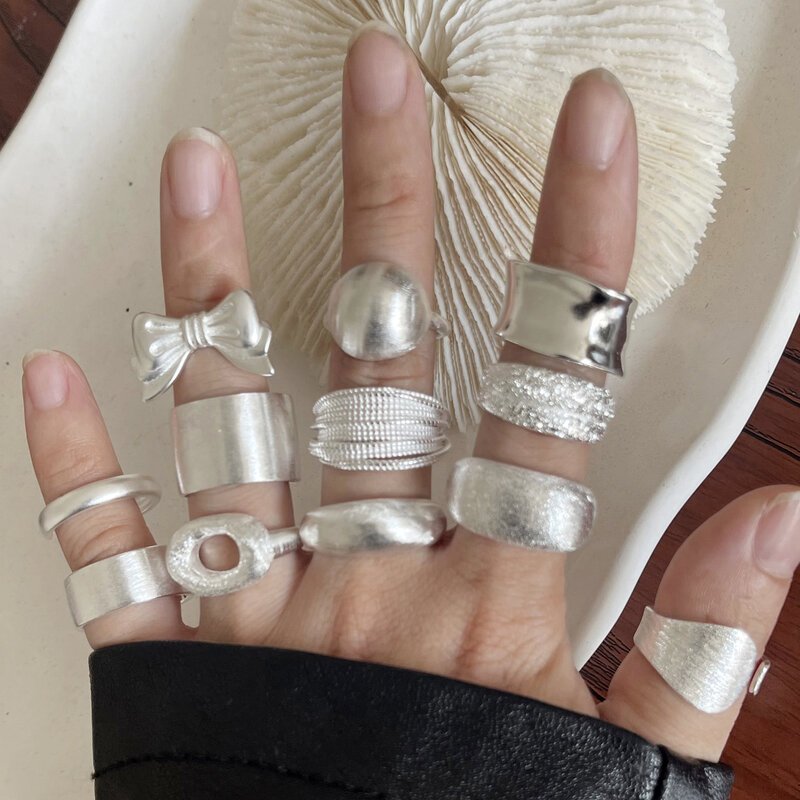 BF نادي 925 فضة سلسلة خاتم للنساء مجوهرات القلب فنجر المفتوحة اليدوية التسلق خواتم الحساسية ل هدية عيد