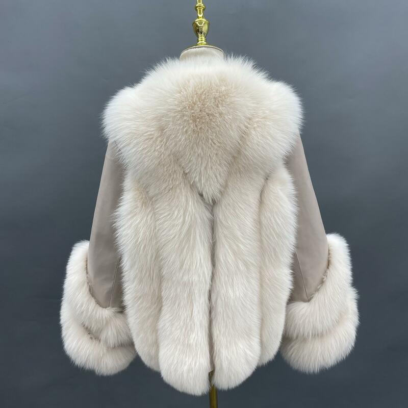 شتاء جديد معطف الفرو النساء الفاخرة ريال فوكس الفراء سترة الموضة الدافئة مخصص الألوان