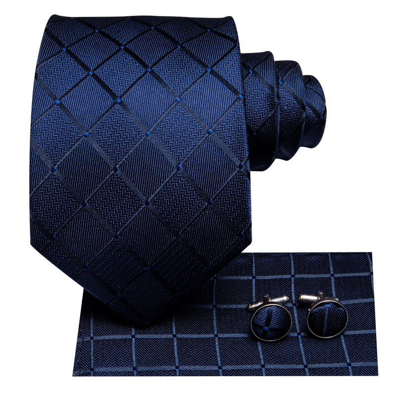 مرحبا التعادل الأزرق الأعمال الصلبة 100% الحرير الرجال ربطة العنق التعادل 8.5 سنتيمتر العلاقات للرجال الزفاف الفاخرة الرسمية عالية الجودة Gravata